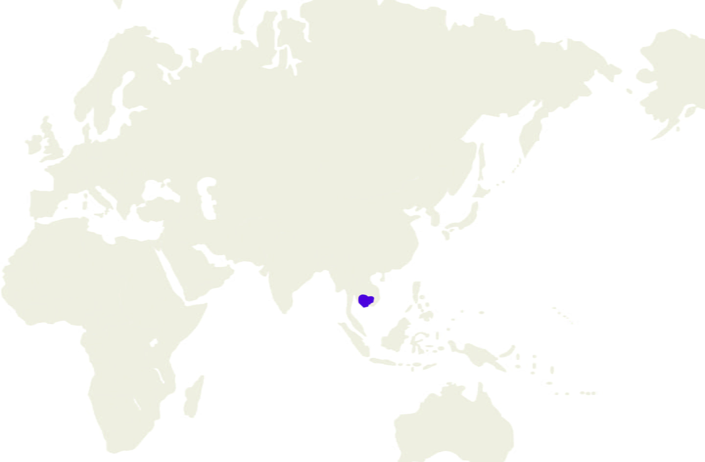 Map with Cambodia highlighted