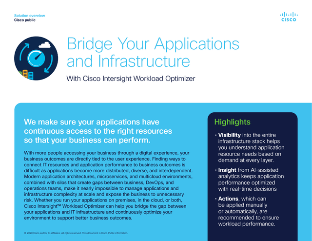 Cisco Announces Intersight Workload Optimizer - E-Zine March 2020