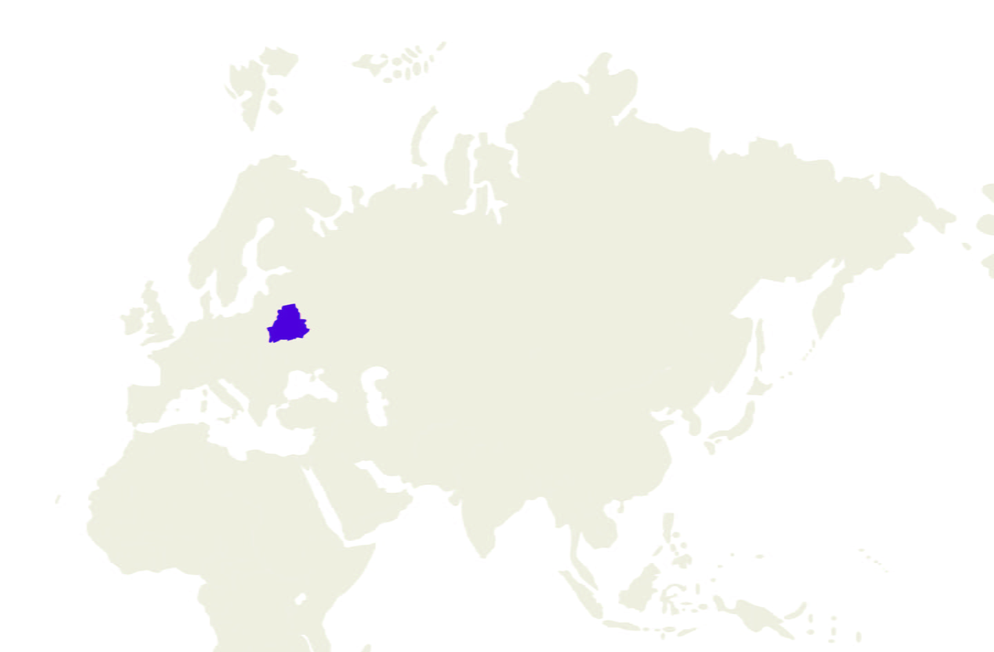 Map with Belarus highlighted