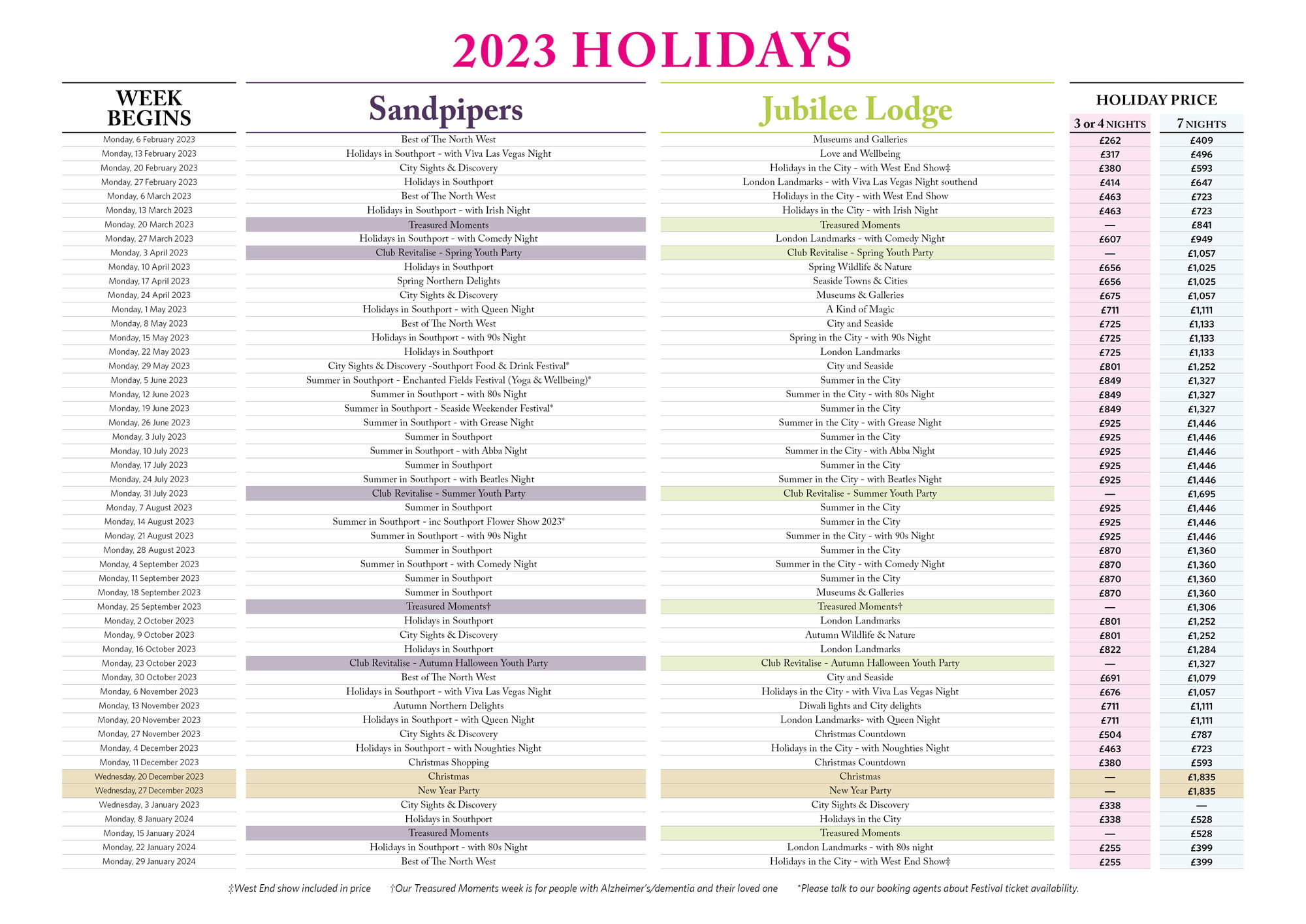 2023 Holidays Revitalise